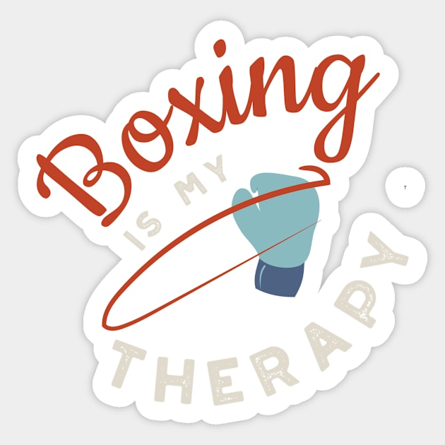 Boxing is My Therapy Sticker by whyitsme